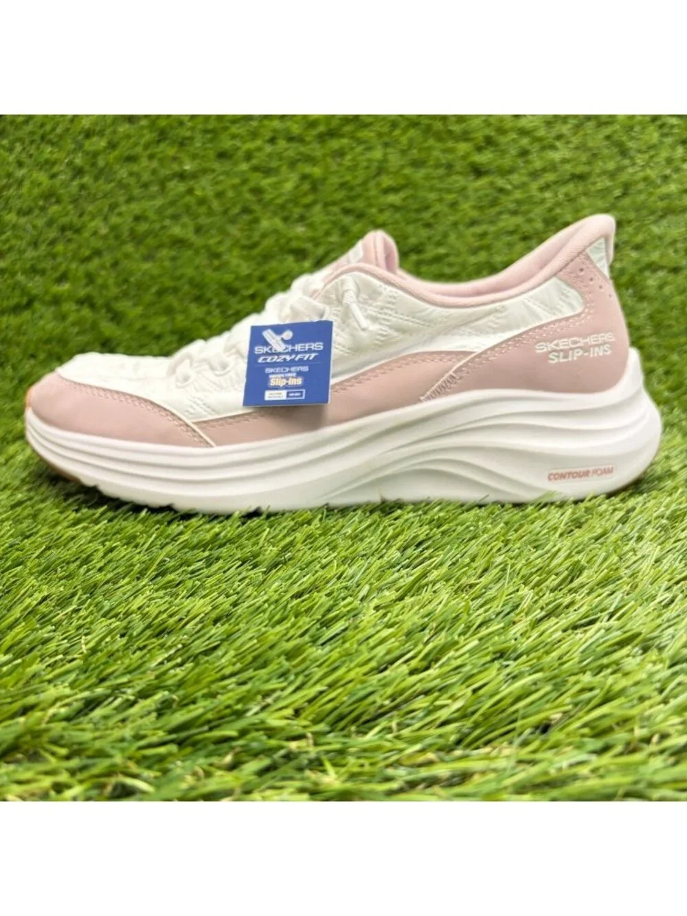 Skechers Contour Foam-Cozy Fit Womens Size 6 Lavender Running Shoes Sneakers